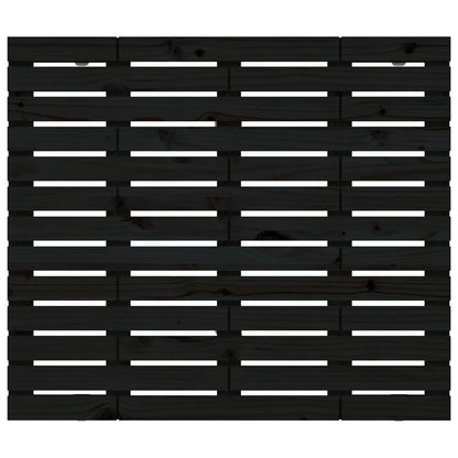 Wand-Kopfteil Schwarz 81x3x91,5 cm Massivholz Kiefer