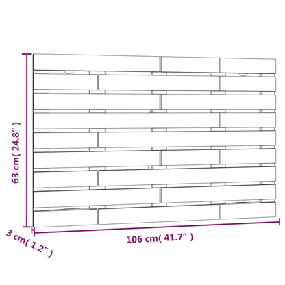 Wand-Kopfteil Weiß 106x3x63 cm Massivholz Kiefer