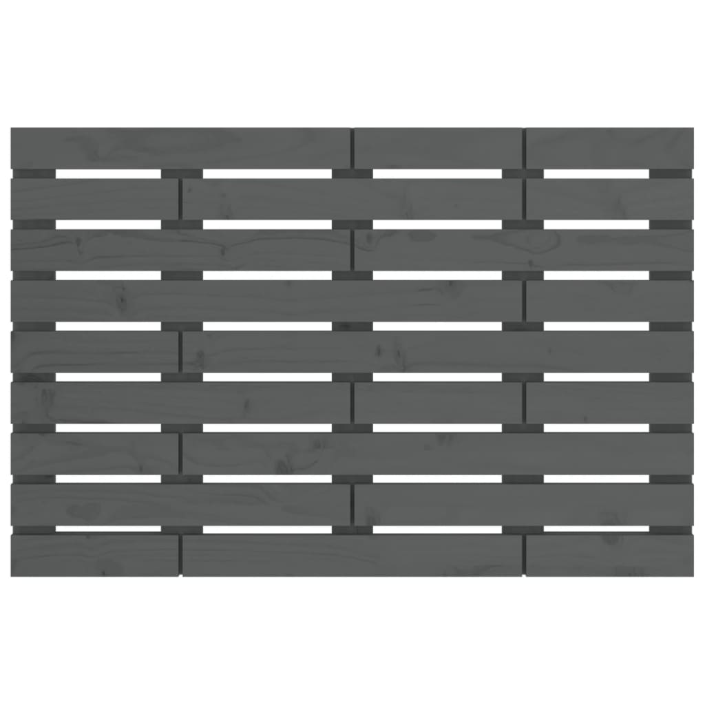 Wand-Kopfteil Grau 106x3x63 cm Massivholz Kiefer