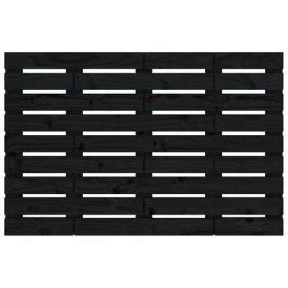 Wand-Kopfteil Schwarz 106x3x63 cm Massivholz Kiefer