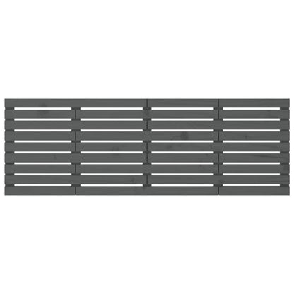 Wand-Kopfteil Grau 206x3x63 cm Massivholz Kiefer