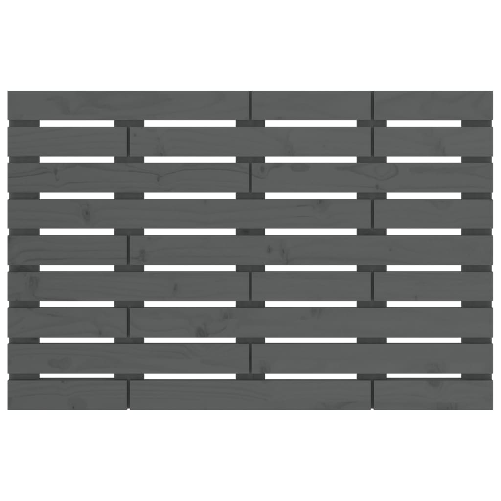 Wand-Kopfteil Grau 96x3x63 cm Massivholz Kiefer