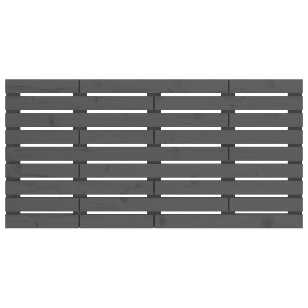 Wand-Kopfteil Grau 126x3x63 cm Massivholz Kiefer