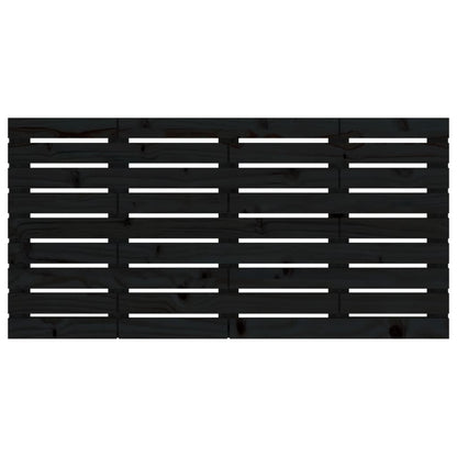 Wand-Kopfteil Schwarz 126x3x63 cm Massivholz Kiefer