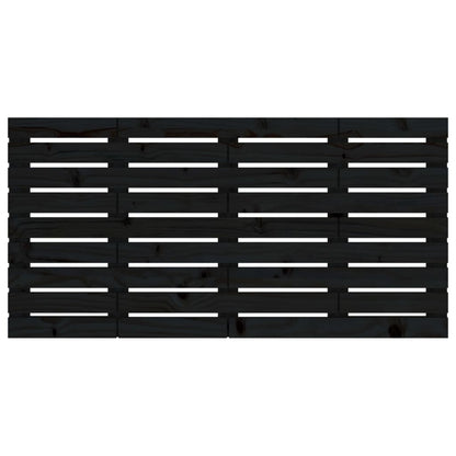 Wand-Kopfteil Schwarz 146x3x63 cm Massivholz Kiefer