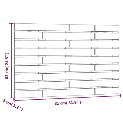Wand-Kopfteil Honigbraun 81x3x63 cm Massivholz Kiefer