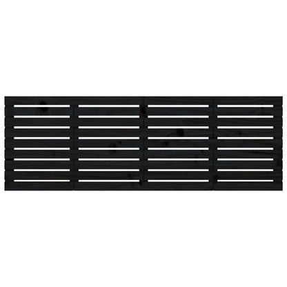 Wand-Kopfteil Schwarz 166x3x63 cm Massivholz Kiefer