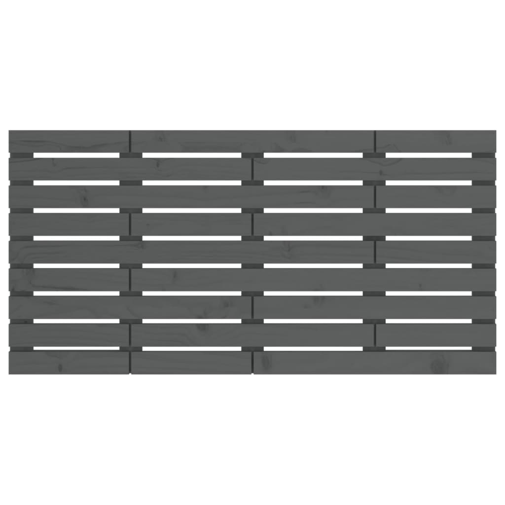 Wand-Kopfteil Grau 141x3x63 cm Massivholz Kiefer