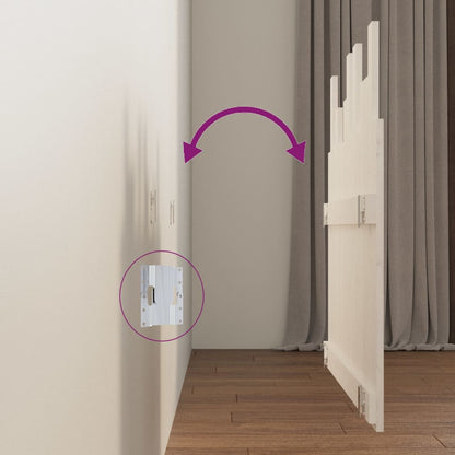 Wand-Kopfteil Weiß 95,5x3x80 cm Massivholz Kiefer