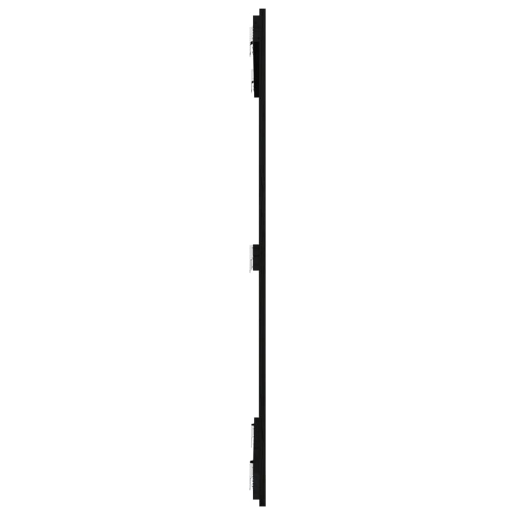 Wand-Kopfteil Schwarz 95,5x3x110 cm Massivholz Kiefer