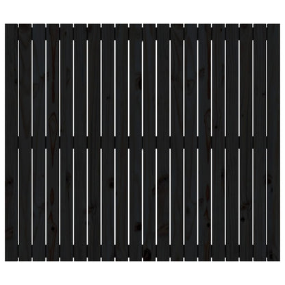 Wand-Kopfteil Schwarz 127,5x3x110 cm Massivholz Kiefer