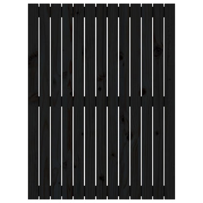 Wand-Kopfteil Schwarz 82,5x3x110 cm Massivholz Kiefer