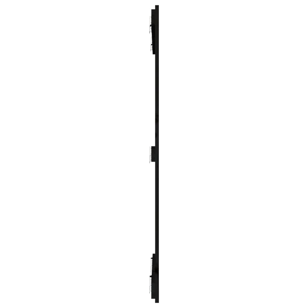 Wand-Kopfteil Schwarz 82,5x3x110 cm Massivholz Kiefer