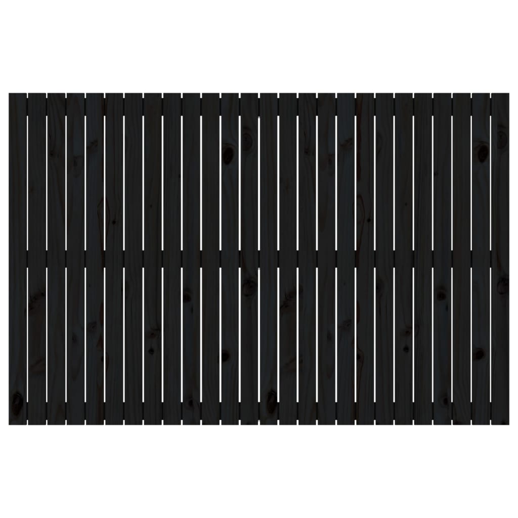 Wand-Kopfteil Schwarz 166x3x110 cm Massivholz Kiefer