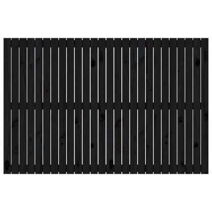 Wand-Kopfteil Schwarz 166x3x110 cm Massivholz Kiefer