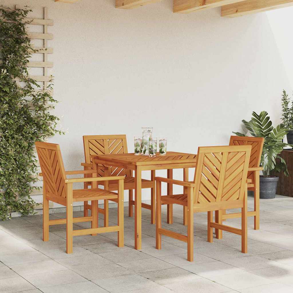Garten Essgruppe 5 pcs Braun 90 x 90 x 74 cm Akazie Massivholz