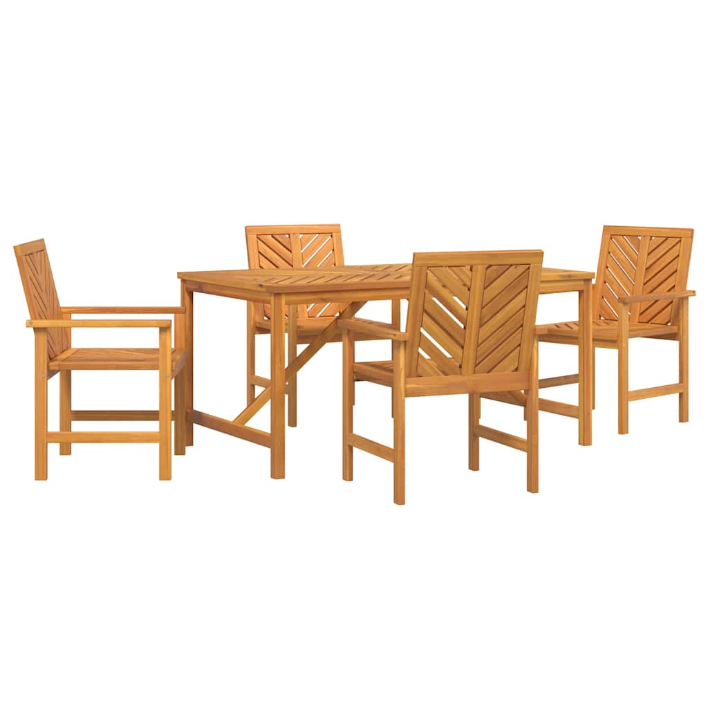 Garten Essgruppe 5 pcs Braun 150 x 90 x 74 cm Akazie Massivholz