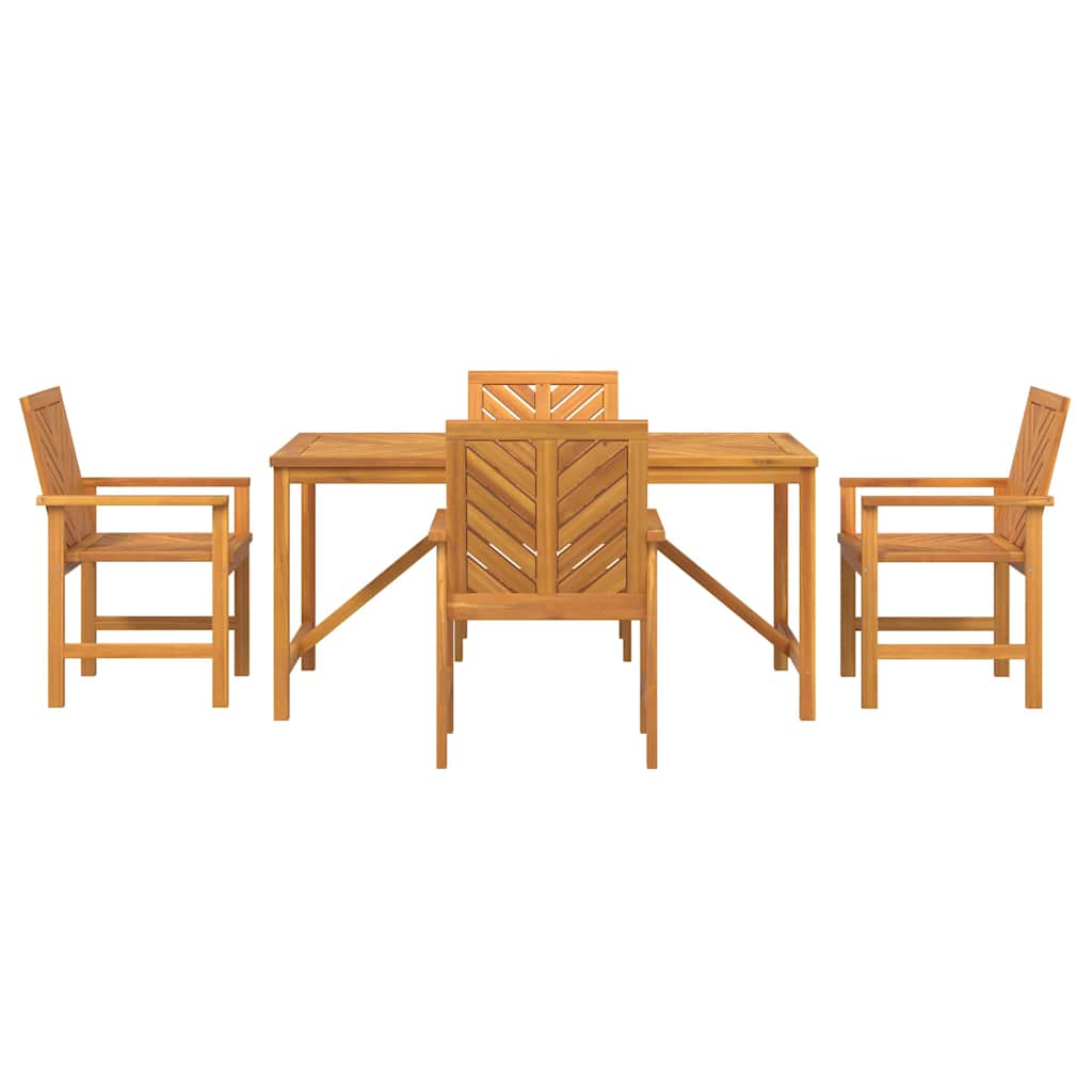 Garten Essgruppe 5 pcs Braun 150 x 90 x 74 cm Akazie Massivholz