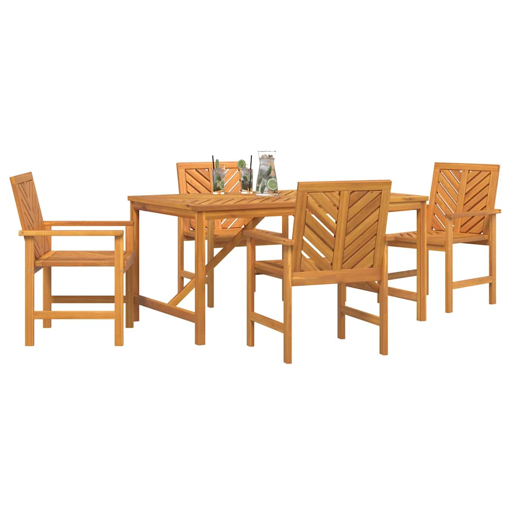 Garten Essgruppe 5 pcs Braun 150 x 90 x 74 cm Akazie Massivholz
