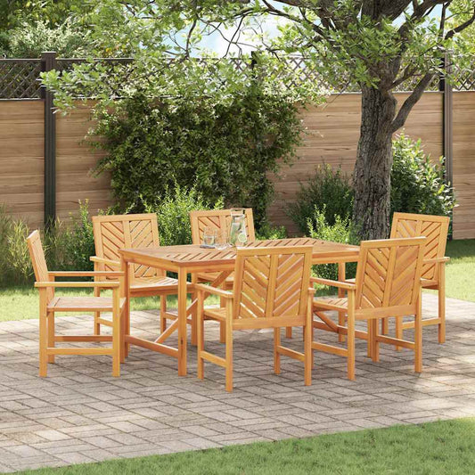 Garten Essgruppe 7 pcs Braun 150 x 90 x 74 cm Akazie Massivholz