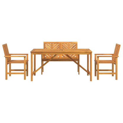 Garten Essgruppe 4 pcs Braun 150 x 90 x 74 cm Akazie Massivholz