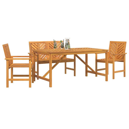 Garten Essgruppe 4 pcs Braun 150 x 90 x 74 cm Akazie Massivholz