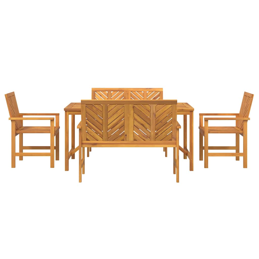 Garten Essgruppe 5 pcs Braun 150 x 90 x 74 cm Akazie Massivholz