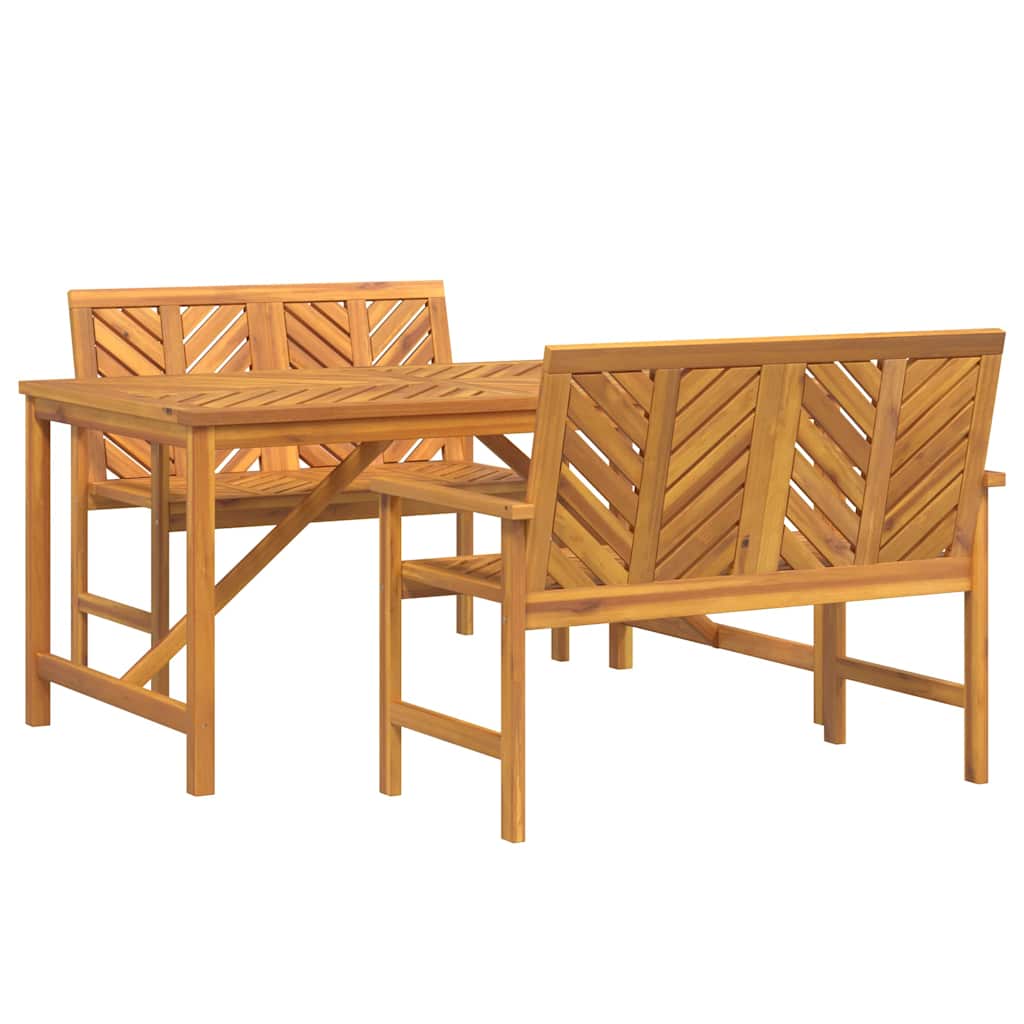 Garten Essgruppe 3 pcs Braun 150 x 90 x 74 cm Akazie Massivholz