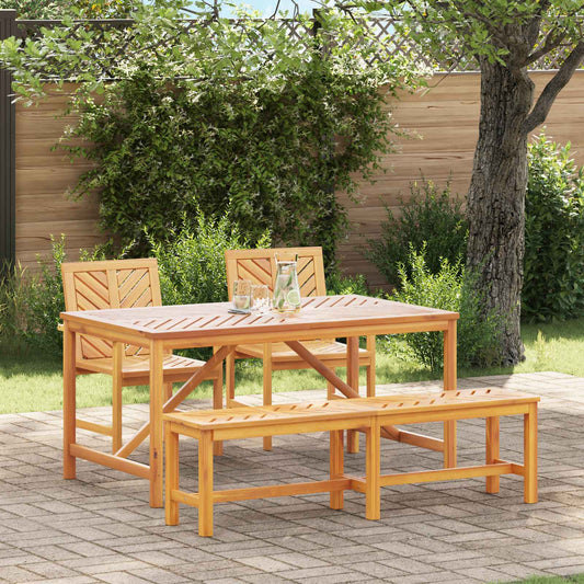 Garten Essgruppe 4 pcs Braun Akazie Massivholz