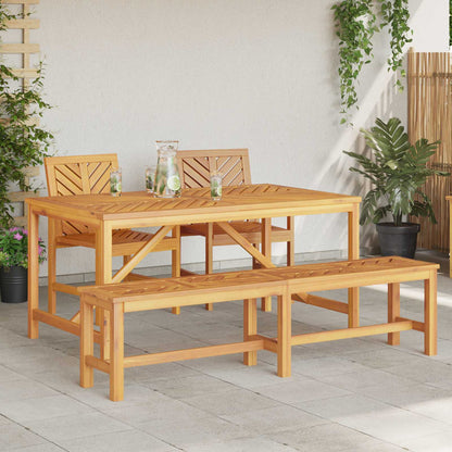Garten Essgruppe 4 pcs Braun Akazie Massivholz