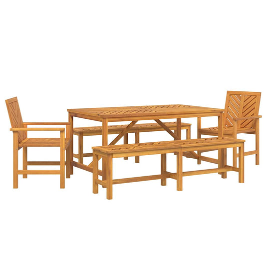 Garten Essgruppe 5 pcs Braun 150 x 90 x 74 cm Akazie Massivholz