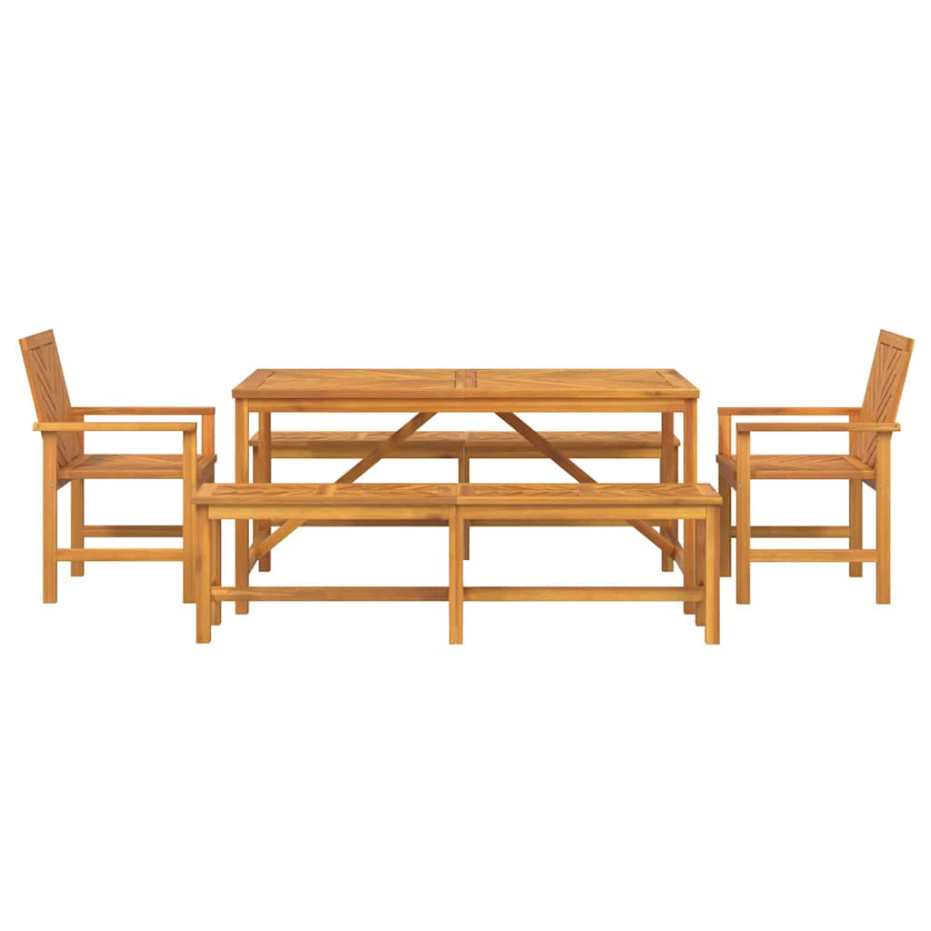 Garten Essgruppe 5 pcs Braun 150 x 90 x 74 cm Akazie Massivholz