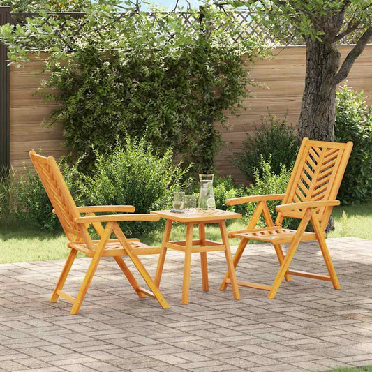 Garten Bistro Set 3 pcs Braun Akazie Massivholz