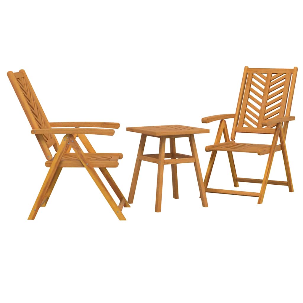 Garten Bistro Set 3 pcs Braun Akazie Massivholz