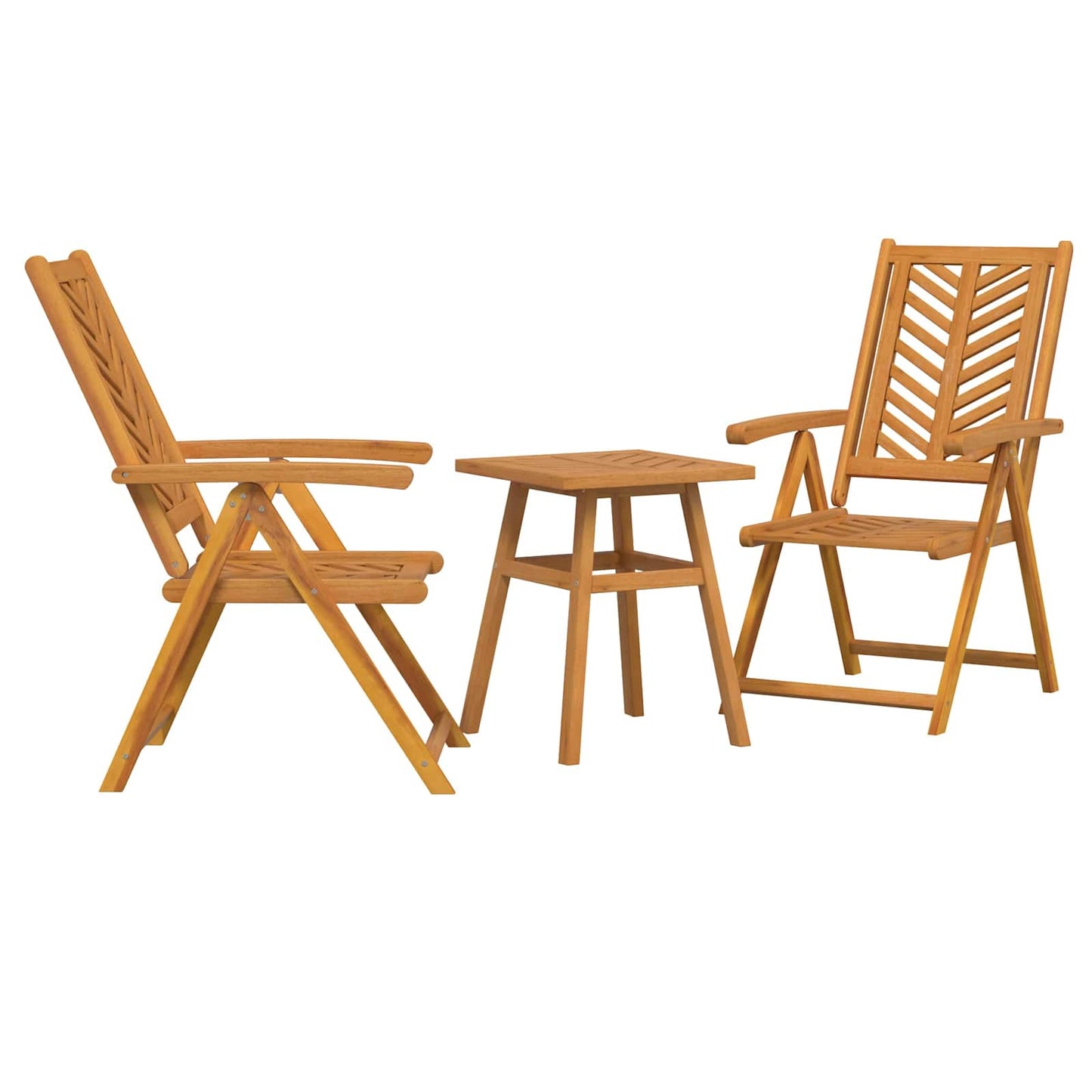 Garten Bistro Set 3 pcs Braun Akazie Massivholz