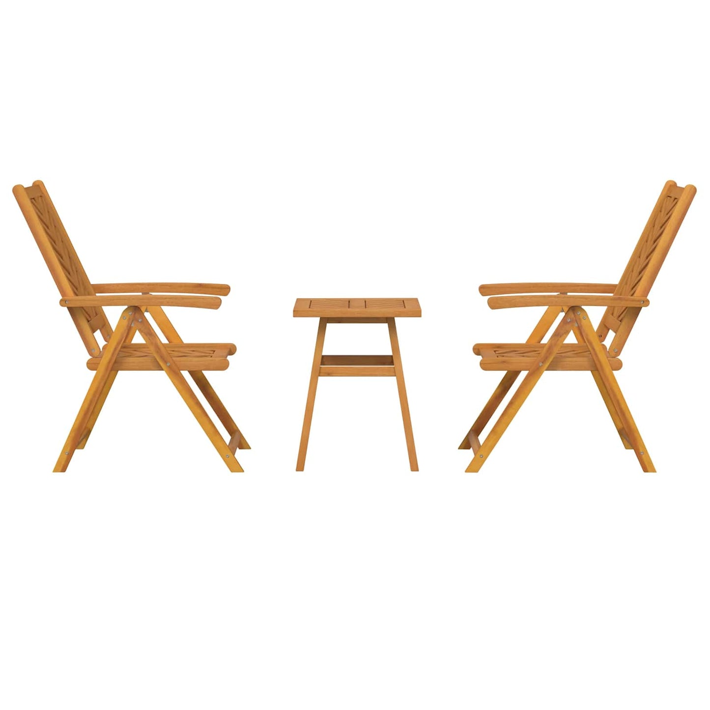 Garten Bistro Set 3 pcs Braun Akazie Massivholz