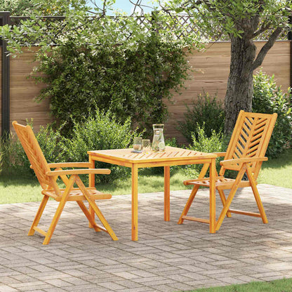 Garten Essgruppe 3 pcs Braun 90 x 90 x 74 cm Akazie Massivholz