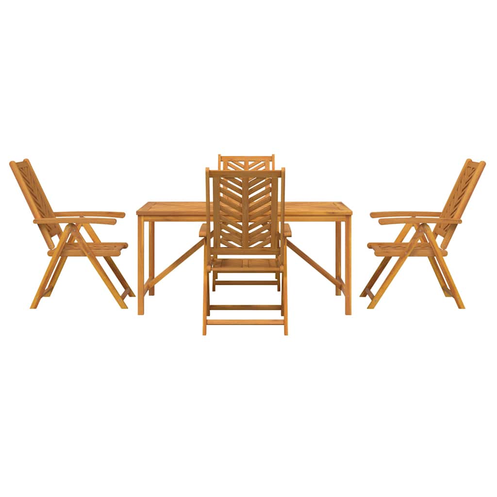 Garten Essgruppe 5 pcs Braun 150 x 90 x 74 cm Akazie Massivholz