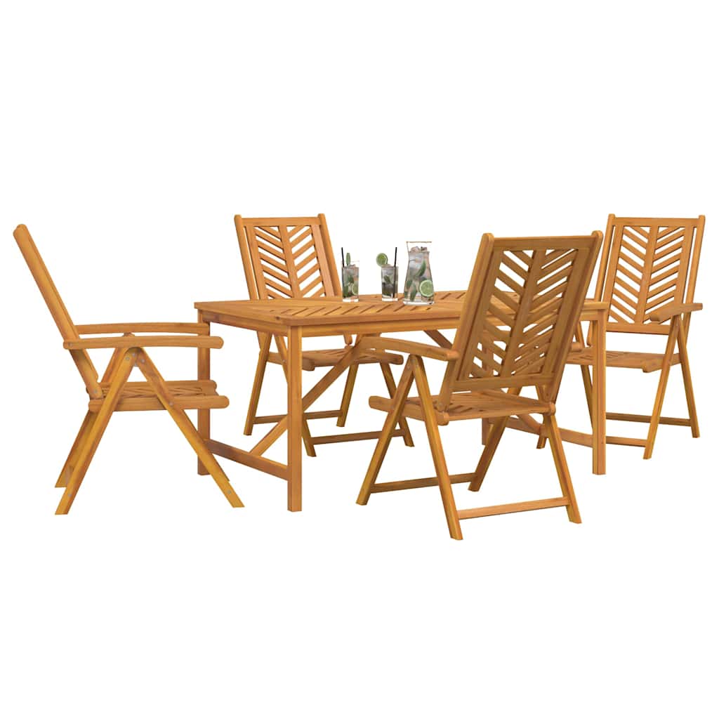 Garten Essgruppe 5 pcs Braun 150 x 90 x 74 cm Akazie Massivholz