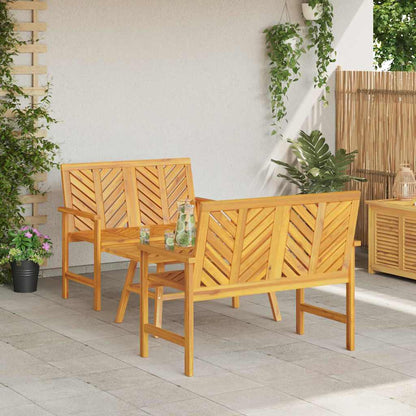 Garten Lounge Set Braun Massivholz Akazie