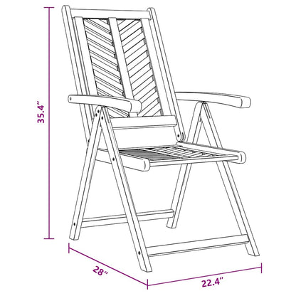 Recliner 6 pcs Braun 57 x 71 x 90cm Holz