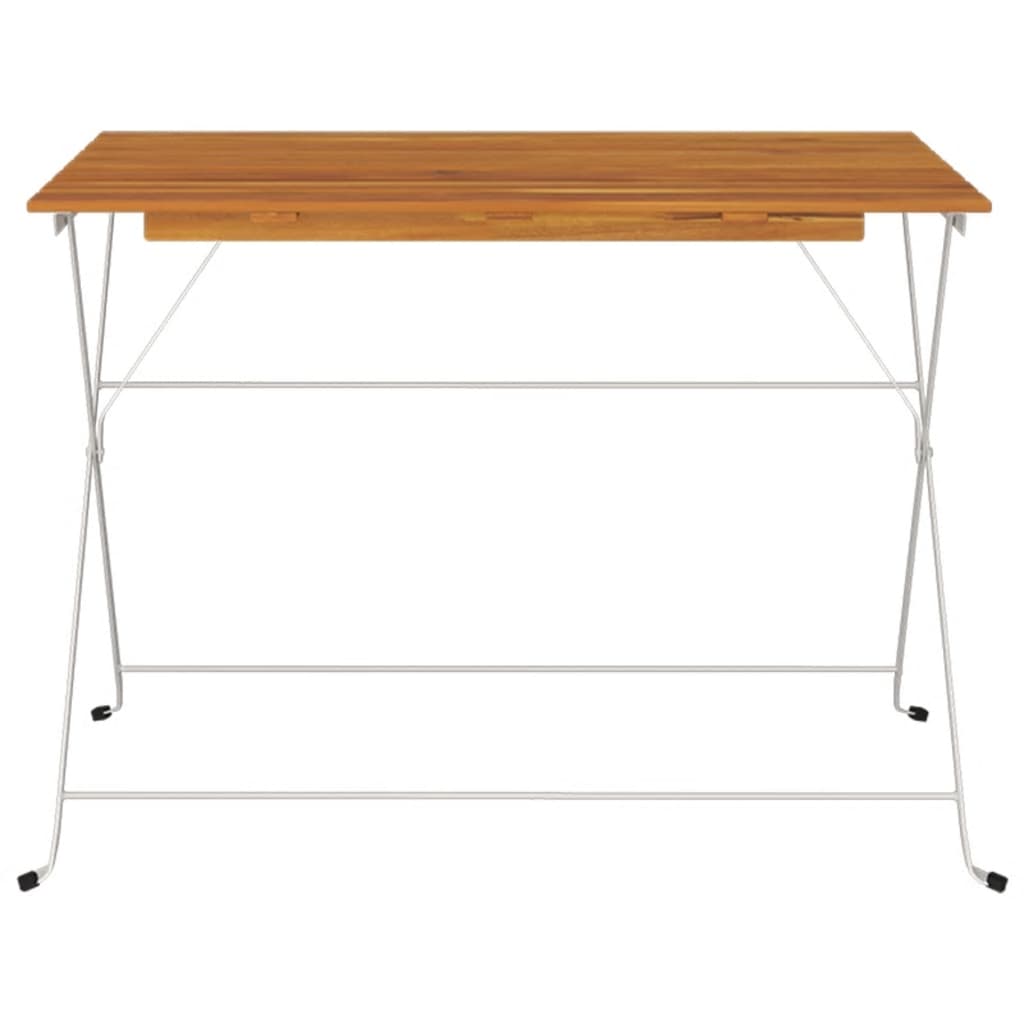 Bistro Bord Sammenklappeligt 100x54x71 cm Massivt akacietræ og stål