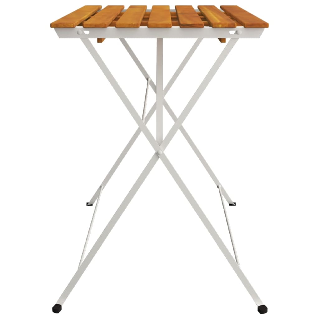 Bistro Bord Sammenklappeligt 100x54x71 cm Massivt akacietræ og stål