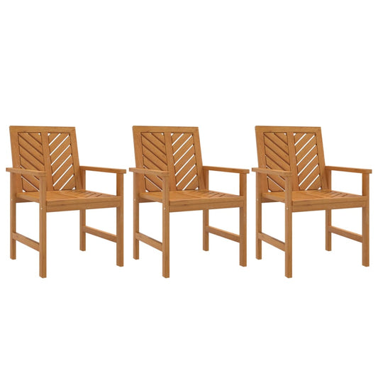 Garten-Essstühle 3 Stk. Massivholz Akazie