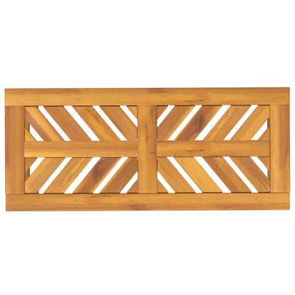 Gartenbank 80 cm Massivholz Akazie