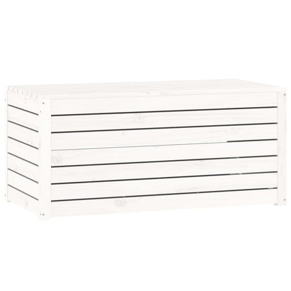 Gartenbox Weiß 101x50,5x46,5 cm Massivholz Kiefer