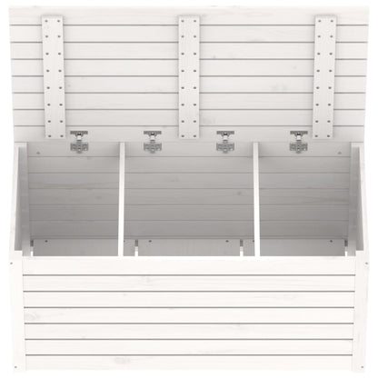 Gartenbox Weiß 101x50,5x46,5 cm Massivholz Kiefer
