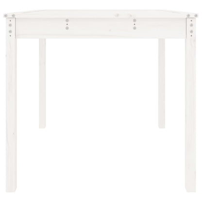 Gartentisch Weiß 82,5x82,5x76 cm Massivholz Kiefer