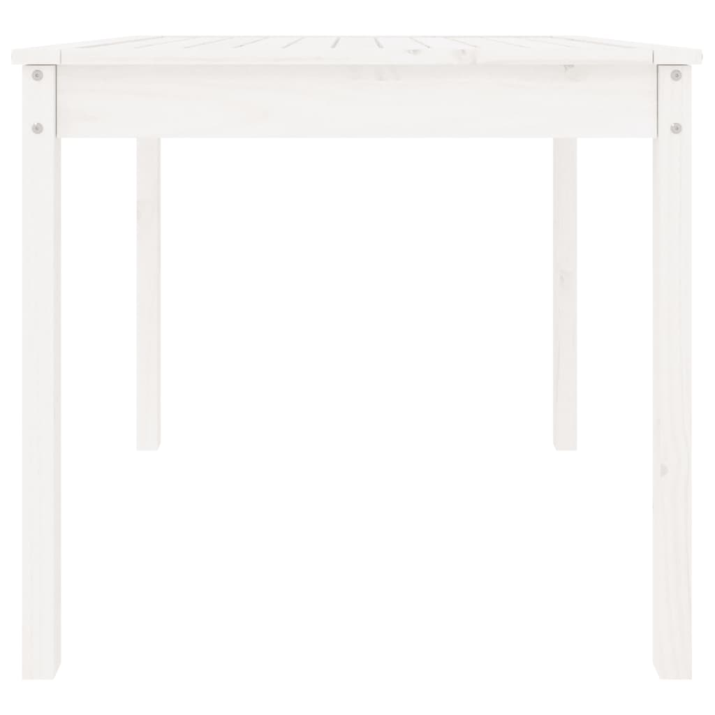 Gartentisch Weiß 82,5x82,5x76 cm Massivholz Kiefer