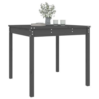Gartentisch Grau 82,5x82,5x76 cm Massivholz Kiefer